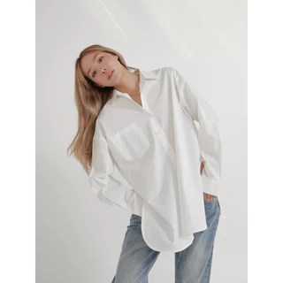 [Back in Stock] SAC. BKK เสื้อเชิ้ตผู้หญิง ทรงโอเวอร์ไซส์ เว้าปลายเสื้อ รุ่น Oversize Curve Shirt