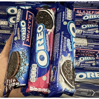 Oreo โอริโอ แท่ง  รสช็อคโกแลต ครีมวนิลา ดับเบิลสตัฟ ครีมสตอเบอรี่  1 ห่อ 119.5กรัม โอริโอ  Black Pink Oreo