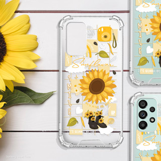 เคสใส ดอกทานตะวัน รุ่น Samsung A ซัมซุง ดอกเหลือง ทานตะวัน