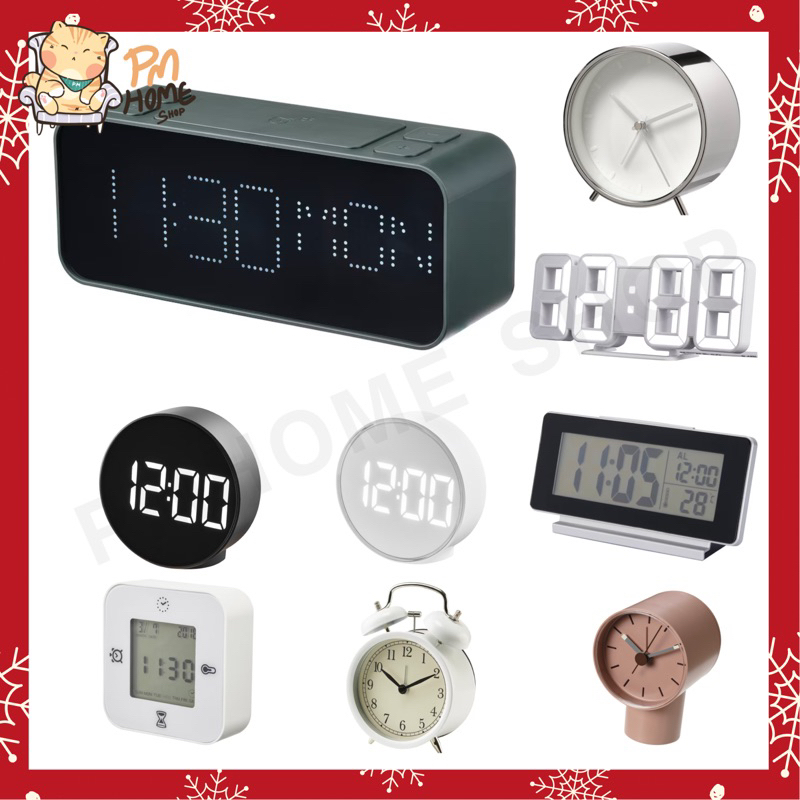 นาฬิกาปลุก Alam clock อิเกีย IKEA นาฬิกาตั้งโต๊ะ / ไทม์เมอร์ / เทอร์โมมิเตอร์ / ไฮกรอมิเตอร์