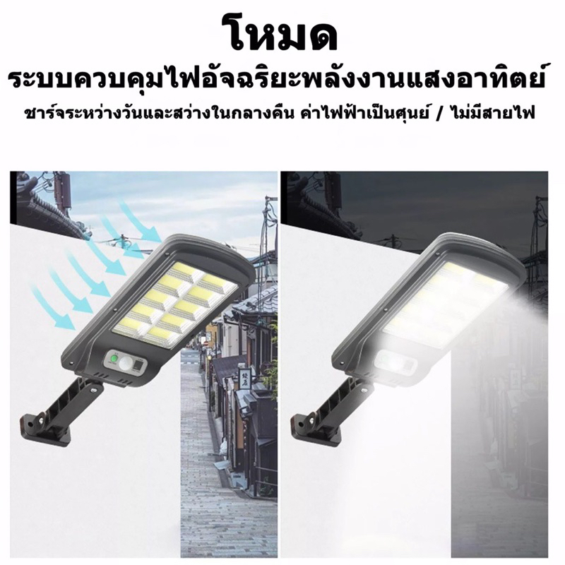 ไฟถนน โคมไฟถนน Solar LED 320W-360W ไฟตกแต่ง ไฟเซ็นเซอร์ solar cell ไฟโซล่าเซลล์ พลังงานแสงอาทิตย์Sol