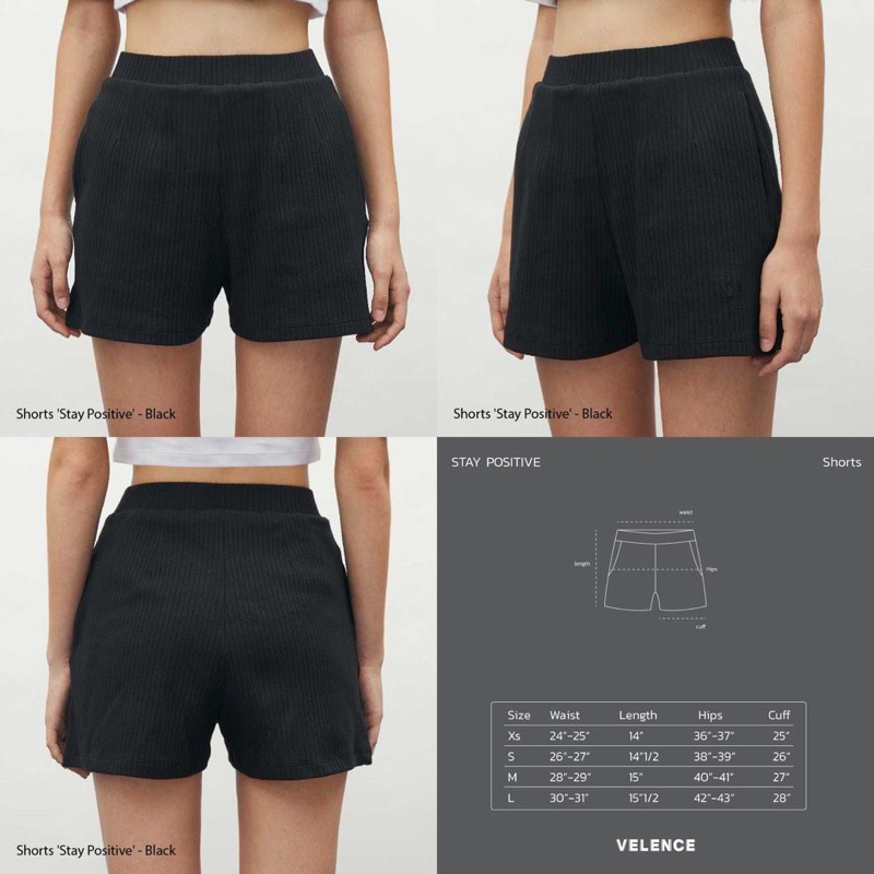 Velence black short “Stay Positive”