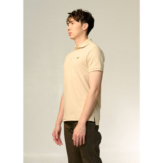 ENHANCED NEUTRALS SLIM FIT POLO SHIRT เสื้อโปโลสีครีม ENHANCED NEUTRALS ทรงสลิมฟิต