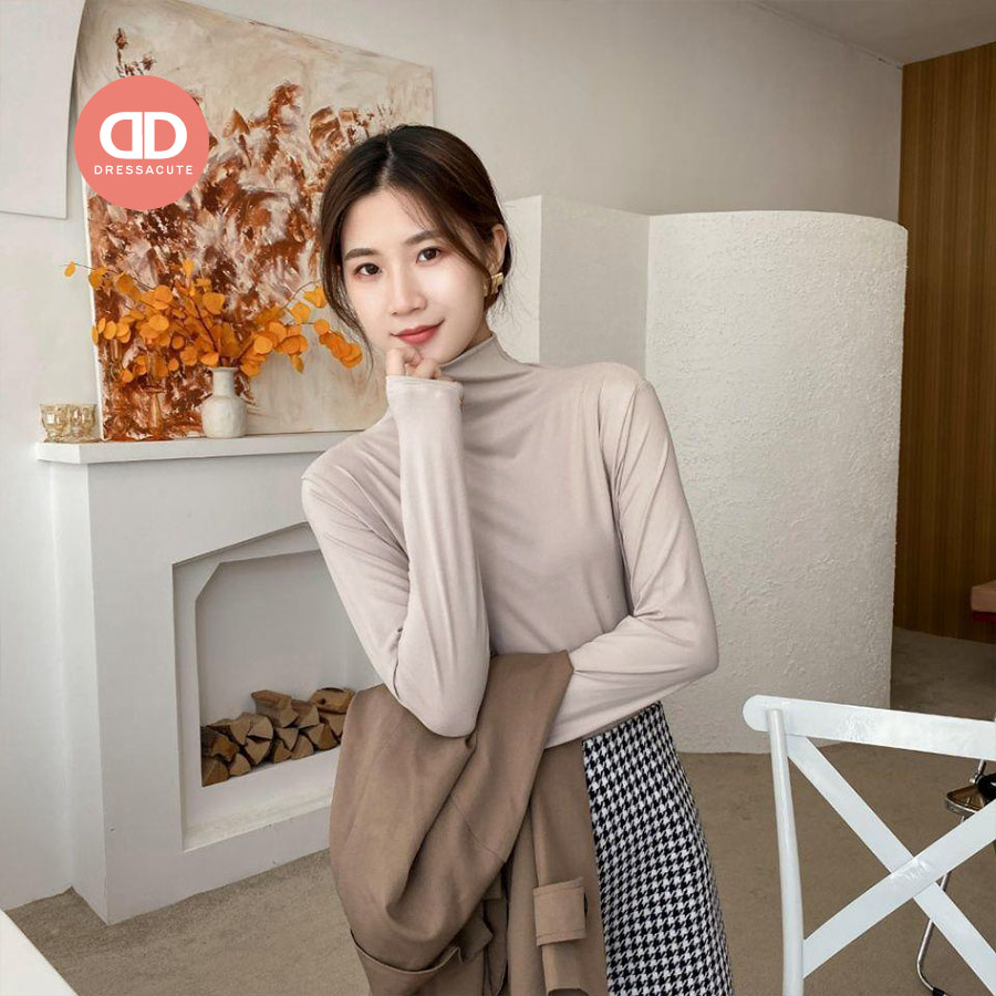𝐍𝐞𝐰 𝐀𝐫𝐫𝐢𝐯𝐚𝐥 9325 เสื้อคอเต่ากันหนาวแขนยาว ผ้านิ่มสีพื้น