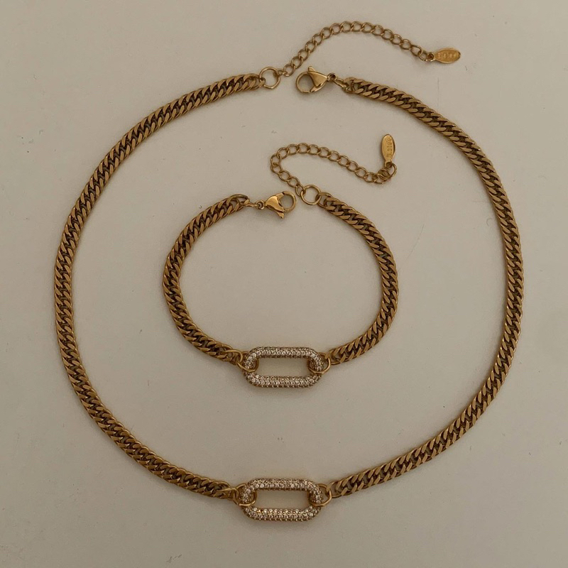 HER OBJECTIVE_HER CHUNK GRAM PENDANT CHAIN NECKLACE/BRACELET