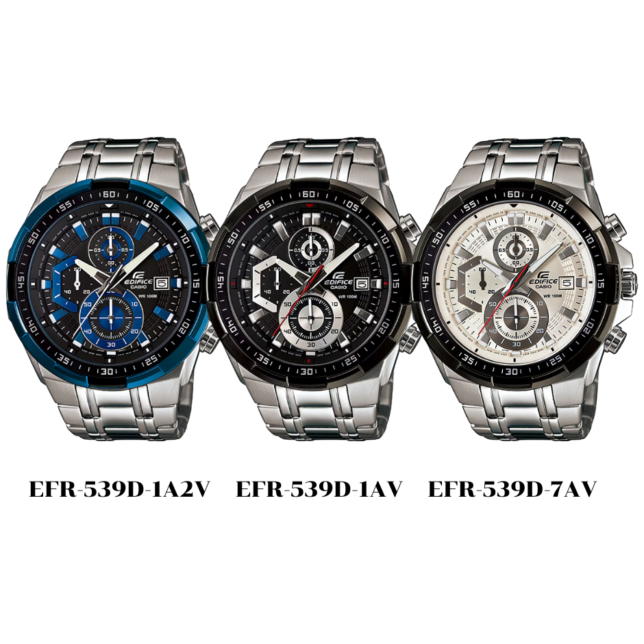 EDIFICE นาฬิกาข้อมือผู้ชาย รุ่น EFR-539D ของแท้ รับประกัน 1 ปี