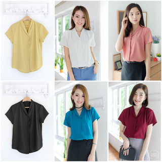 Narinari : NT408 Peter Pan Collar Shirt (ใช้โค้ด NARISP9 ลดทันที 65.- เมื่อช็อปครบ 500.-)