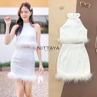 NITTAYAเซตเสื้อแขนกุดชายขนนก(*สอบถามสต๊อกก่อนกดสั่งน๊า)