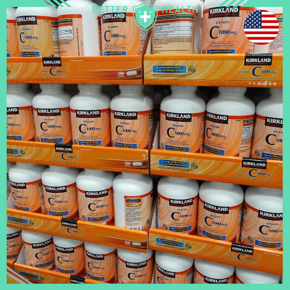 Kirkland Vitamin C 1000 mg. บรรจุ 500 เม็ด Made In USA