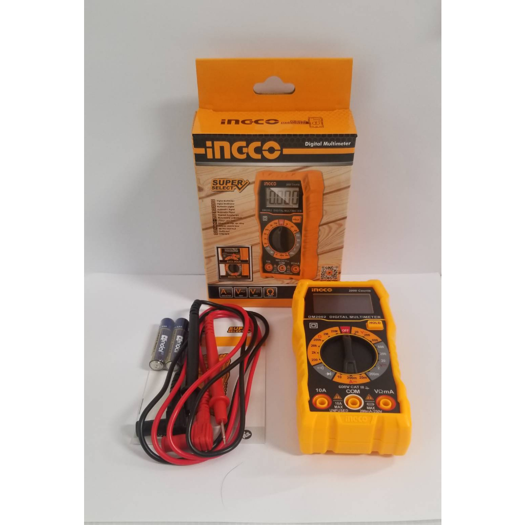 INGCO ดิจิตอลมัลติมิเตอร์ รุ่น DM360011 TRUR RMS 2000 หลัก Digital multimeter