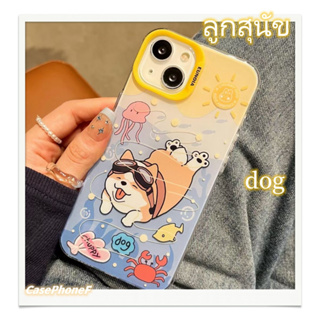 ✨ส่งของขวัญ✨เคส for iPhone 11 14 Pro Max Case for iPhone 12 13 ป้องกันการตก การป้องกัน dogสาวน่ารักหัวใจ หวานสวย แฟชั่น