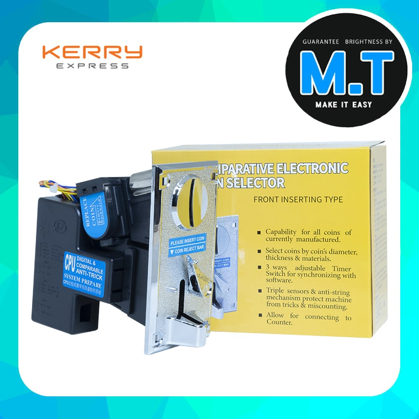 สล๊อตหยอดเหรียญ coin selector ที่หยอดเหรียญ เหรียญแม่แบบ รุ่น JY-133B มีไฟ LEDสถานะ รับประกันสินค้า 1 เดือน