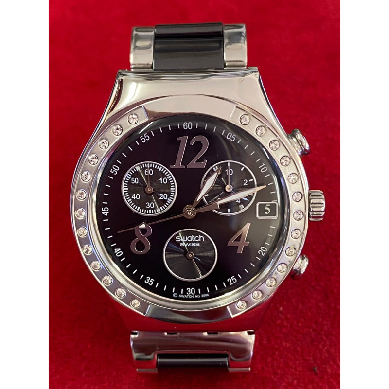Swatch Quartz ตัวเรือนสแตนเลส นาฬิกาผู้ชาย มือสองของแท้