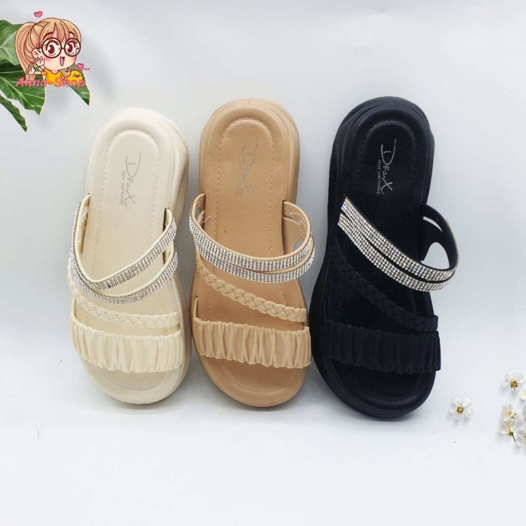annacny ❗มาใหม่❗ รองเท้าแฟชั่น สไตล์เกาหลี🍭 มินิมอล เสริมส้น ยางนิ่ม พร้อมส่ง 🚚 T205