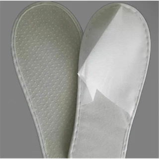 SHO-WHITESLIPP🩰รองเท้า Slipper แบบใช้แล้วทิ้ง รองเท้าแตะโรงแรมสีขาว เนื้อบาง พื้นกันลื่น ของใช้ในโรงแรม (1คู่) 🩰
