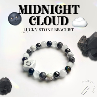 BASE ON YOU - Lucky stone bracelet : MIDNIGHT CLOUD (กำไลข้อมือหินนำโชค)