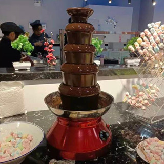 เครื่องทำช็อคโกแลตแบบน้ำพุ Chocolate Fondue ช็อคโกแลตฟองดู 5ชั้น ไฟฟ้า🎯มีพร้อมส่ง🎯