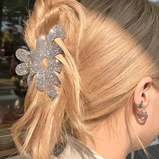 Jolie💞 | Silver gray flower clip กิ๊บหนีบผม กิ๊บติดผม