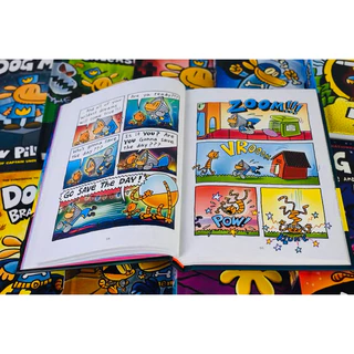Dog man by Dav Pilkey ปกแข็ง Comic Dogmanแนวตลก หนังสือภาษาอังกฤษ การ์ตูน หนังสือเด็ก