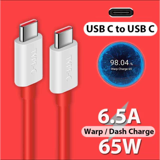 สายชาร์จเร็ว OnePlus 100W 6.5A USB-C to C รองรับ Warp Charge 65W SUPERVOOC สำหรับ OnePlus 8T 9 10 11 12 13