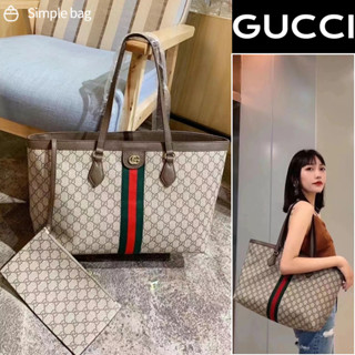 GUCCI OPHIDIA GG MEDIUM TOTE