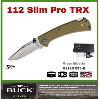 มีด Buck รุ่น 112 Slim Pro TRX  เหล็ก S30V ด้ามจับ G10 thumb stud เปิดได้ด้วยมือเดียว ผลิต อเมริกา