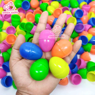 ไข่เล็ก (แพ็ค 10-20-50 ใบ) ขนาดไข่นกกระทา ไข่จับสลาก 3x4cm ไข่พลาสติก ไข่เล่นเกม ตักไข่ จับฉลาก ตักไข่ในน้ำ สุ่มชื่อ