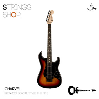 กีตาร์ไฟฟ้า Charvel Pro-Mod So-Cal Style 1 HH FR E, Ebony Fingerboard - Three-Tone Sunburst (2966801500)