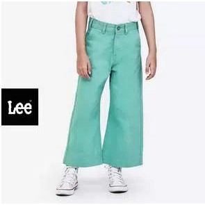 LEE KIDS แท้ ขายชนชอป ผลิต ปี 2564 กางเกงเด็กผู้หญิง รุ่น LK K1015501 สีเขียว