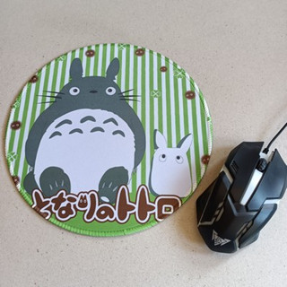 mousepad (mouse pad) แผ่นรองเม้าส์ ทรงกลม เส้นผ่าศูนย์กลาง 9 นิ้ว เนื้อหนา ลาย โตโตโร่ Totoro