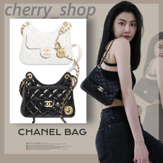 💯ชาแนล CHANEL Small stray bag🍒กระเป๋าสะพายข้าง/กระเป๋าสะพายข้าง/ผู้หญิง