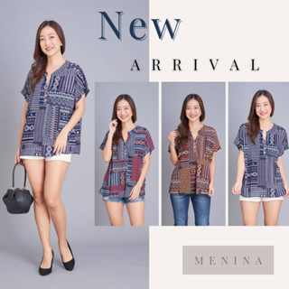 MENINA MNN-6065 เสื้อโพลีญีปุ่นคอจีนแขนสั้น