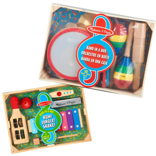 [วงดนตรี10ชิ้น] เครื่องดนตรีครบวง 10 ชิ้น  Melissa &amp; Doug Band-in-a-Box ครบ รีวิวดีใน Amazon USA หลากรุ่น 488/1318/33020 ไม้อย่างดี เสียงจริง พร้อมกล่องไม้