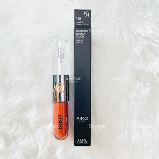 สี126Rosy Nude/KIKO Unlimited Double Touch 6 ml.ลิควิดลิปสติก 2 หัวแปรง