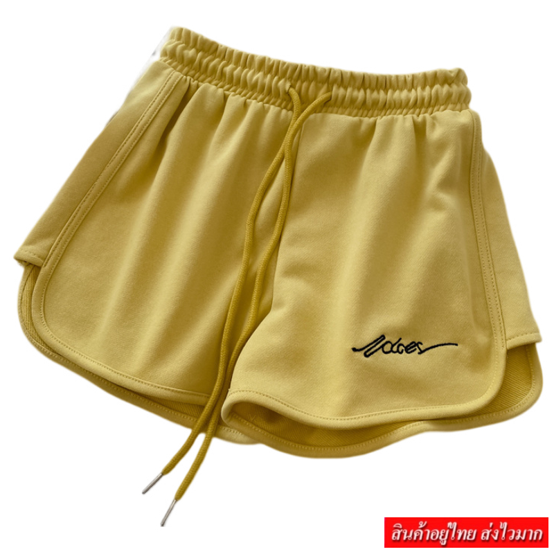 NINGFASHION กางเกงขาสั้นเอวยางยืดผู้หญิง กางเกงทรงสายฝอปักลาย รุ่น K666 ราคา ถูกที่สุด ดีลบีเคเค แกลเลอรีภาพที่ 3