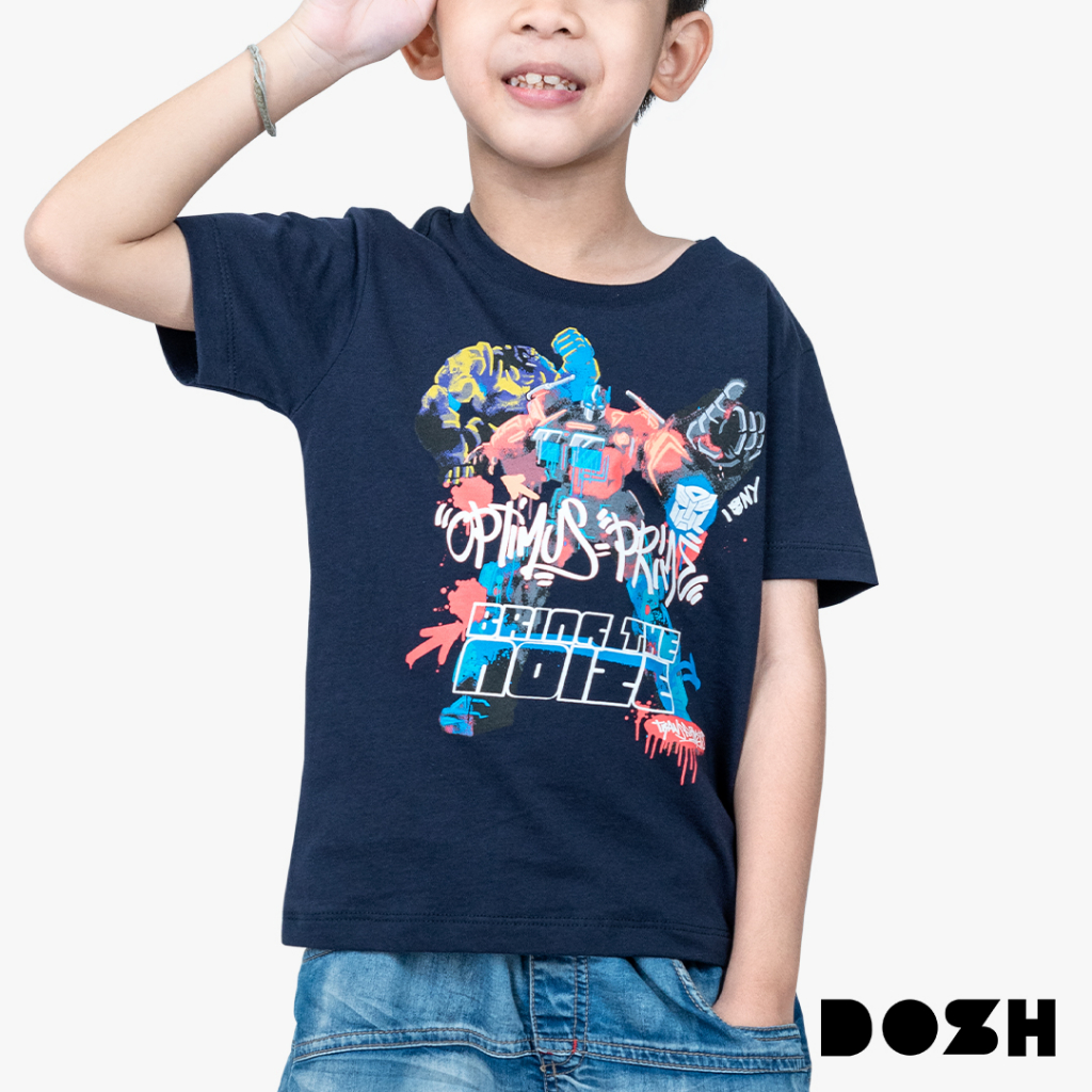 DOSH BOY'S T-SHIRTS TRANSFORMERS เสื้อยืดคอกลมเด็กผู้ชาย DTBT5074-NV