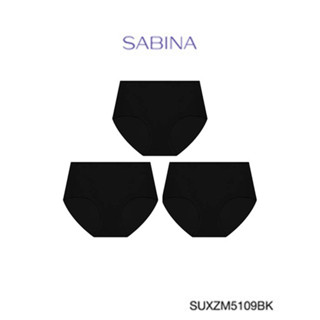 Sabina กางเกงชั้นใน (Set 3 ชิ้น) รุ่น Panty Zone รหัส SUXZM5109BK สีดำ