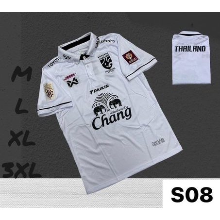 เสื้อบอลทีมชาติไทย สีขาว (พร้อมส่ง/มีเก็บเงินปลายทาง)
