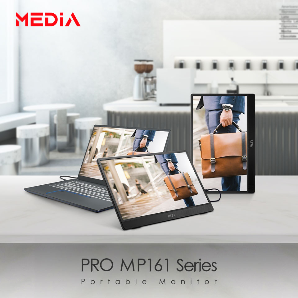 🖥️จอคอม จอภาพพกพา น้ำหนักเบา MSI PRO MP161 15.6" IPS FHD Portable Monitor 60Hz  รับประกัน 3 ปี 🚗