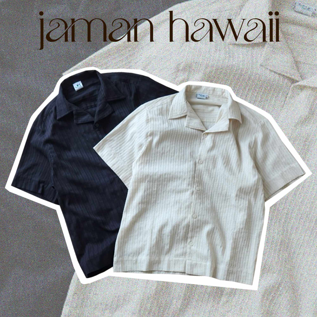 JAMANBKK / JAMAN HAWAII / เสื้อฮาวาย ผ้าทอลาย