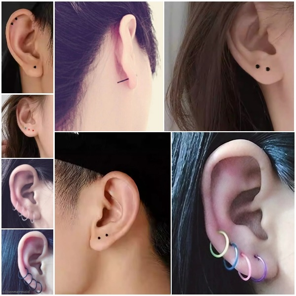 ก้านต่างหู ก้านพลาสติก ใส่หูกันหูตัน ก้านกระเทียม ก้านต่างหูพลาสติก ใส่กันรูหูตัน Rod Earring Ear Stud Hoop Pin Retainer