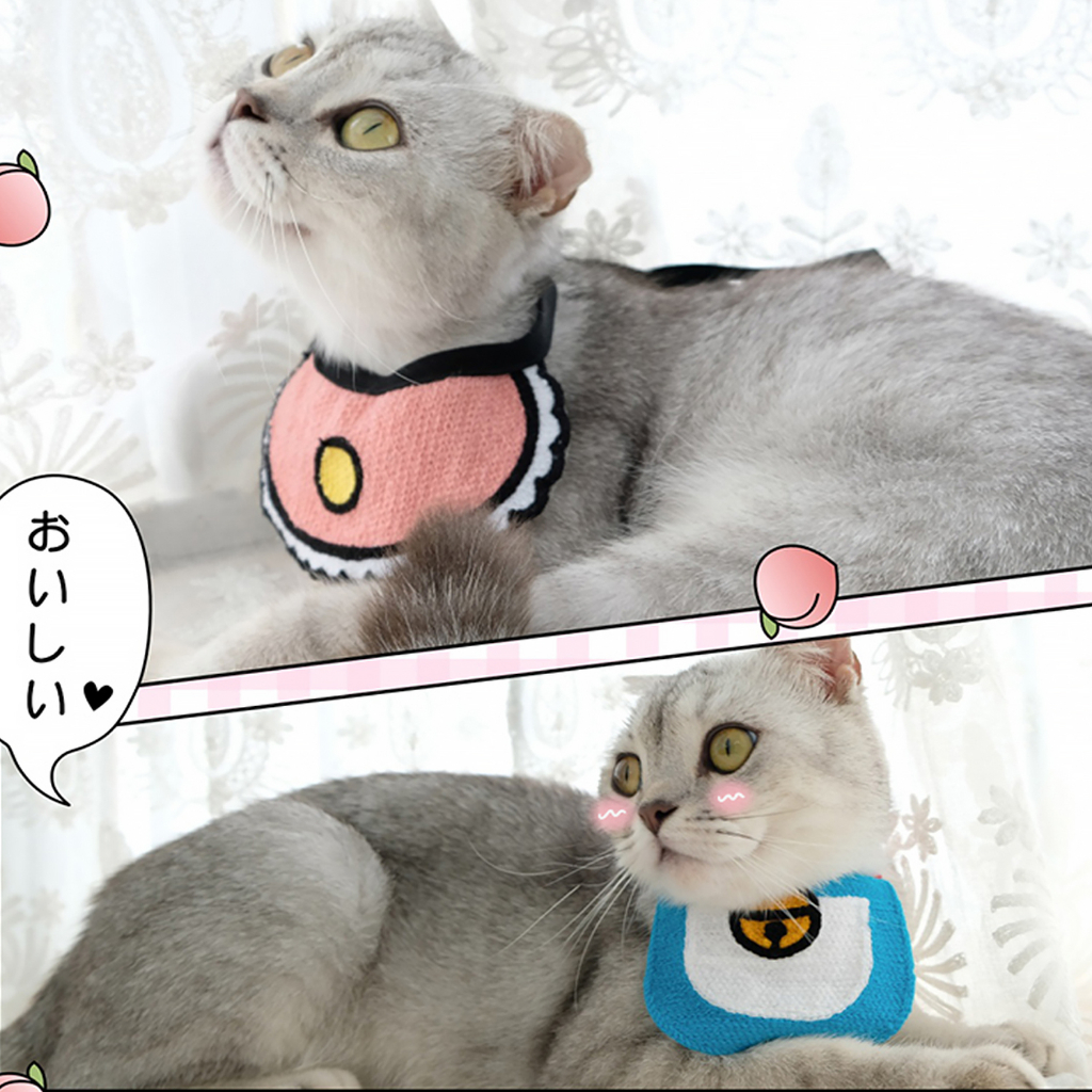 yoyopet : ปลอกคอแมว ปลอกคอหมา  ปลอกคอสัตว์เลี้ยง ผ้ากันเปื้อนแมว ลายน่ารัก สินค้าพร้อมส่ง - รูปที่ 2