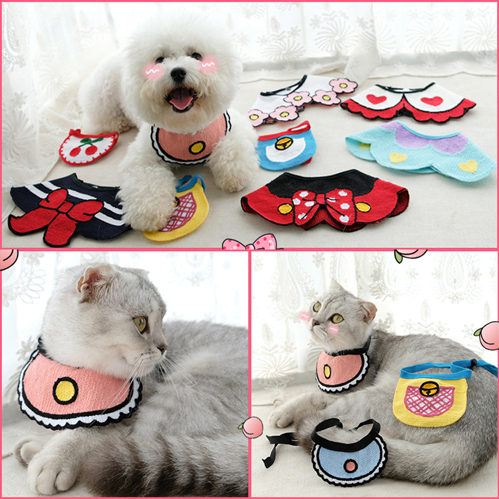 yoyopet : ปลอกคอแมว ปลอกคอหมา  ปลอกคอสัตว์เลี้ยง ผ้ากันเปื้อนแมว ลายน่ารัก สินค้าพร้อมส่ง - รูปที่ 4