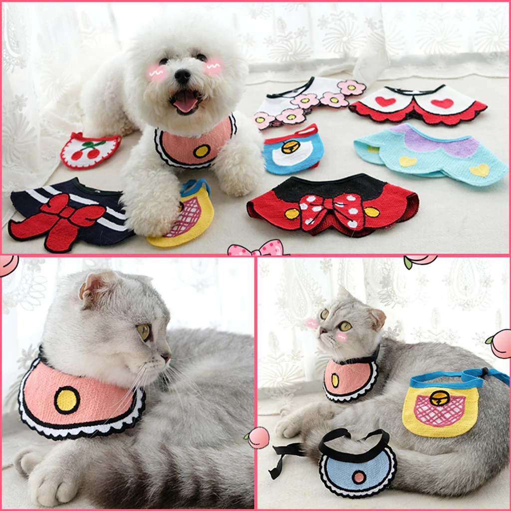 yoyopet : ปลอกคอแมว ปลอกคอหมา  ปลอกคอสัตว์เลี้ยง ผ้ากันเปื้อนแมว ลายน่ารัก สินค้าพร้อมส่ง thumbnail 7