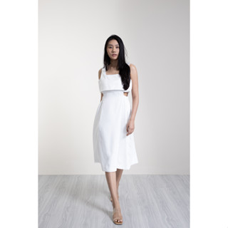 QueenCows ชุดให้นม Roine A Line Dress (White)