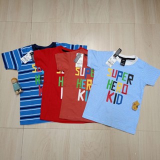 เสื้อยืด cotton 100%0ลาย Super Hero Kid + Football แบรนด์ OSHKOSH ไซส์ 1-10 ขวบ