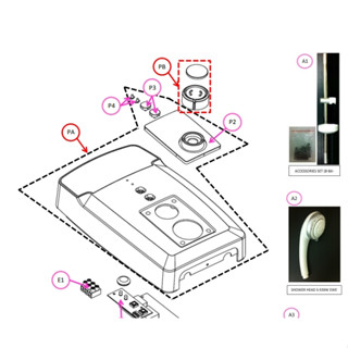 อะไหล่แท้ศูนย์/ปุ่มปรับอุณหภูมิ/เครื่องทำน้ำอุ่นElectrolux/ตำแหน่ง PB พาท 1PTAE2001EL-SLC0