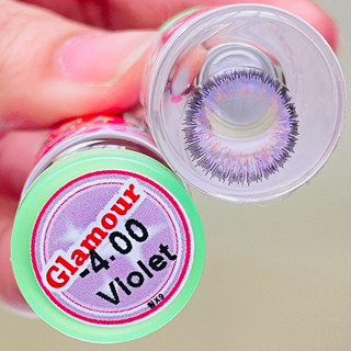 New ** Glamour Violet สีม่วง ทรีโทน 3tone บิ๊กอาย โทนฝรั่ง Contact Lens Bigeyes คอนแทคเลนส์ สายตาสั้น ค่าสายตา Pretty