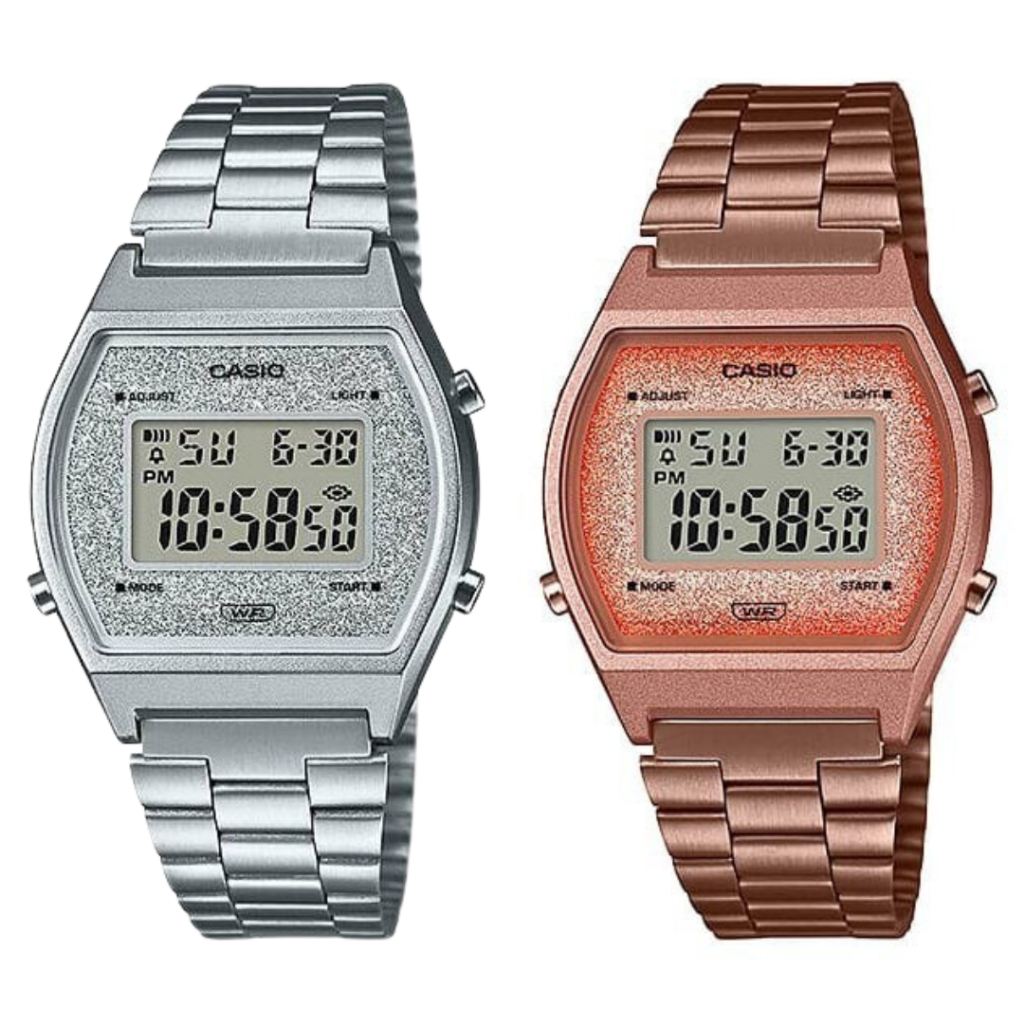 (แท้ประกันศูนย์ 1 ปี/ถ่านร้าน 3 ปี) CASIO นาฬิกาข้อมือ รุ่น B640WDG-7DF (เงิน) / B640WCG-5DF (พิงค์โ