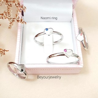 🔥Naomi ring - แหวนหัวใจ พลอยเสริมดวง Size 3-10 ไม่ลอก ไม่ดำ ไม่แพ้